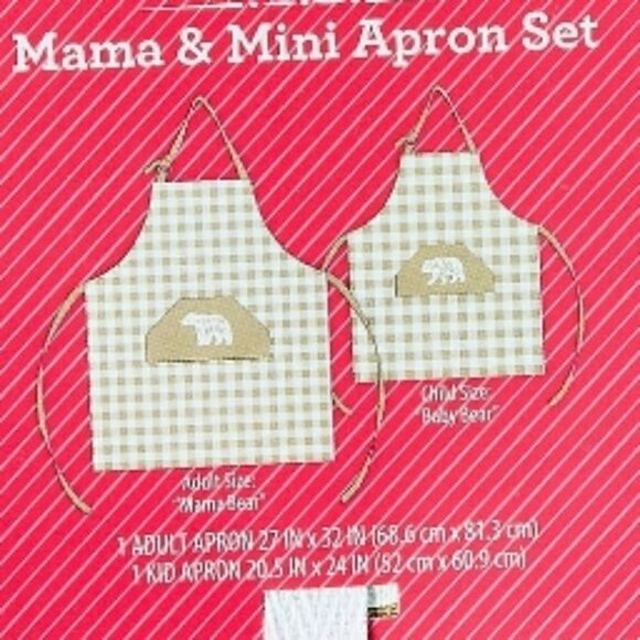 Nwt Mommy & Me Apron Set, Brown, by Way To Celebrate - Picture 2 of 9